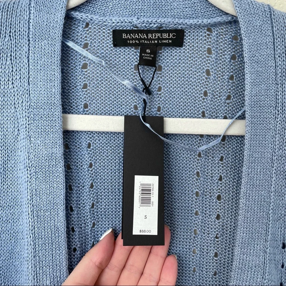 NWT Banana Republic linen sweater 💙 - Picture 2 of 4